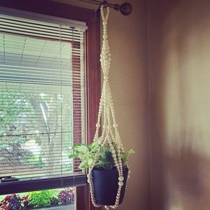 Unfinished Wood Bead Plant Hanger